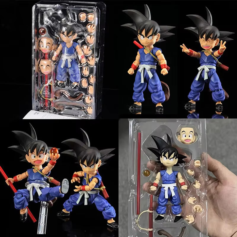 13.5Cm Anime Dragon Ball Figures Bulma Goku Action Figure Movable PVC Collection Doll SHF Childhood Son Goku Figurine Model Toys