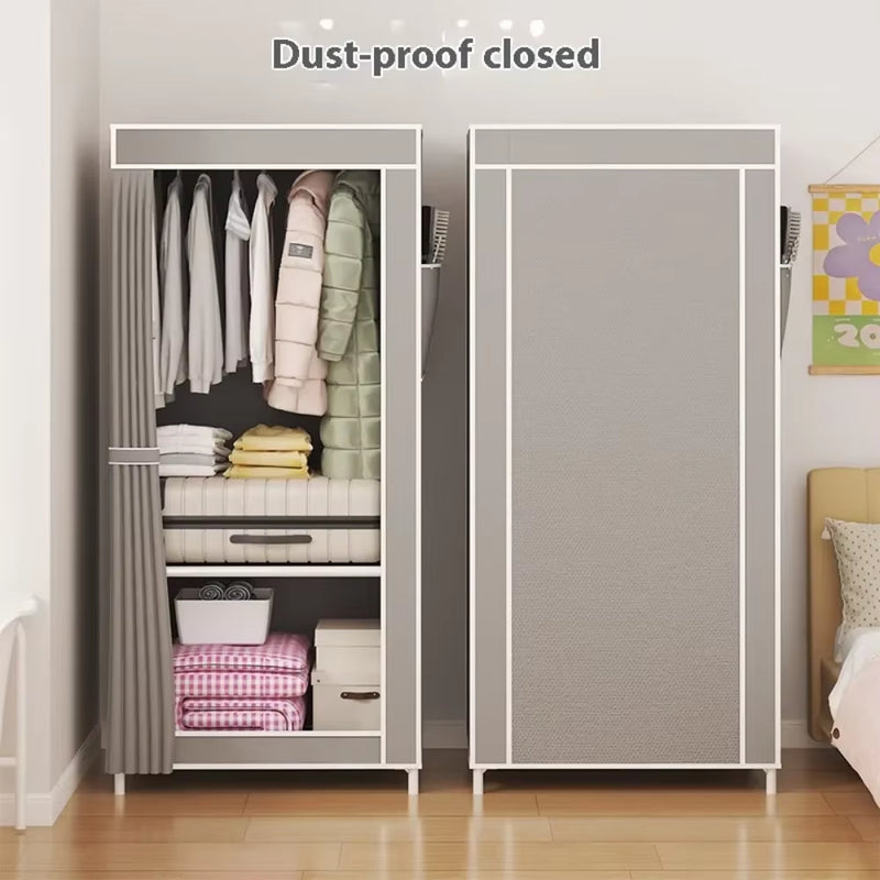 Simple Cloth Wardrobe Enlarged Open Closet Large Capacity Portable Folding Cupboard Organizer Dustproof Clothing Storage Shelves