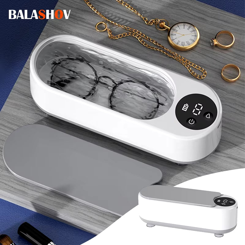 Portable Household Cleaning Machine, 450Ml Clean Pod Ultrasonic Cleaner, Jewelry Cleaner Machine for Ring, Glasses, Makeup Brush