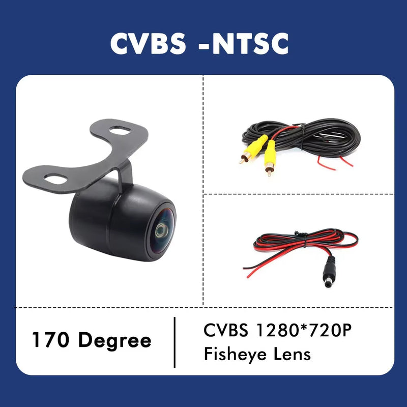 Car Rear View Camera AHD 1080P Golden Fisheye Lens Universal Car Front Backup Camera 185Mm Punch Night Vision Butterfly Camera