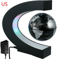 Magnetic Levitation Ball LED Rotating Earth Floating Light O/C Shaped Bedside Lamp Novel Birthday Gift