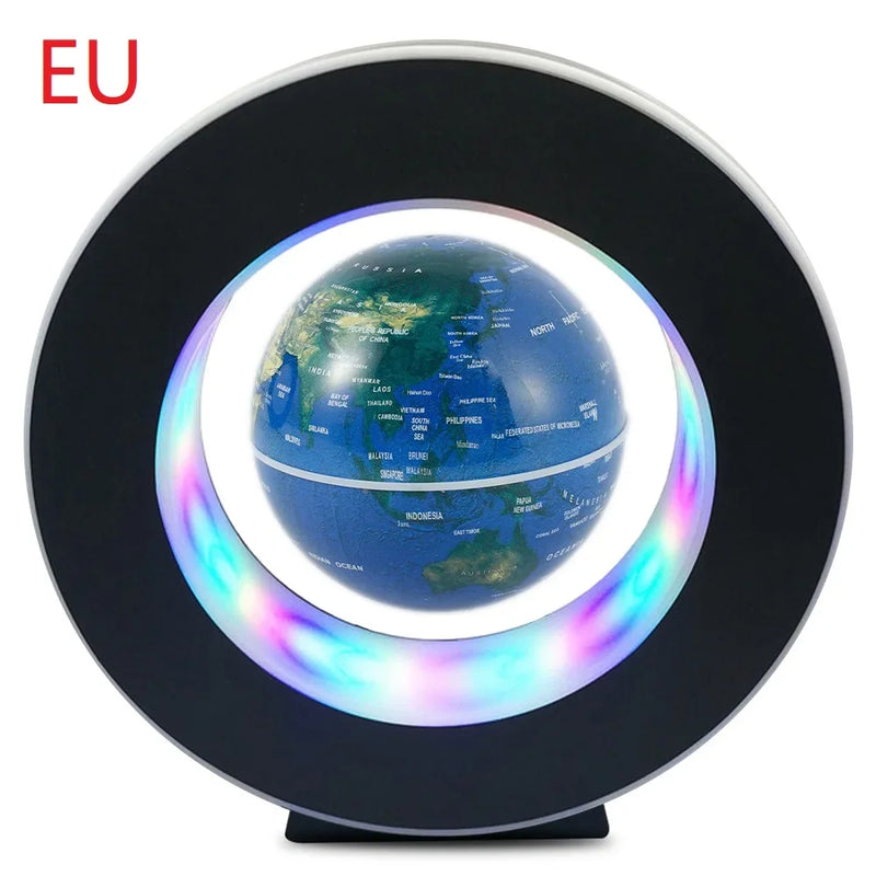 Magnetic Levitation Ball LED Rotating Earth Floating Light O/C Shaped Bedside Lamp Novel Birthday Gift